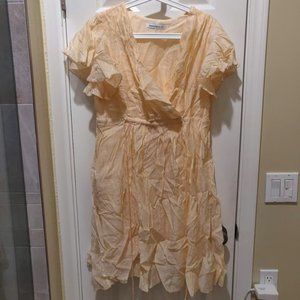 Marina Kaneva Peach Sheer Summer Dress, Size 4